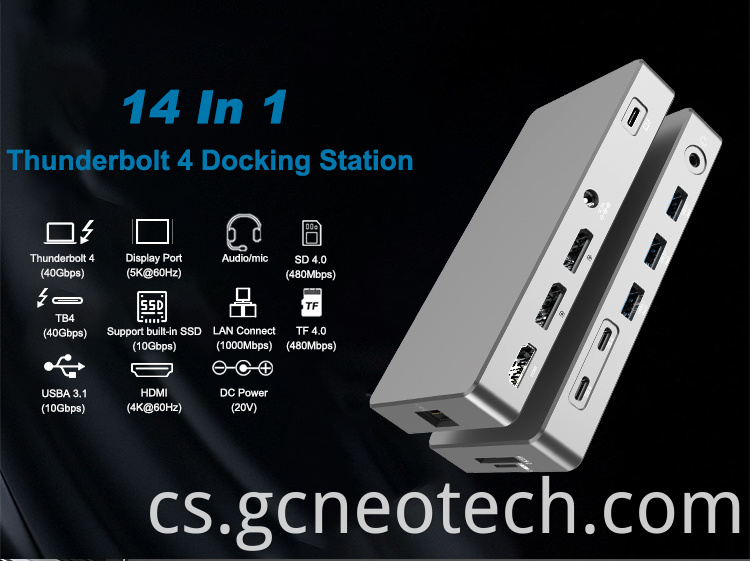 Thunderbolt Dock with Thunderbolt 4 cable